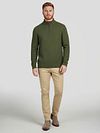 Suitable Half Zip Pullover Donnegal Tweed Eco Wool Green Model / Voorkant