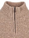 Suitable Half Zip Pullover Tweed Beige