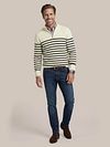 Steppin' Out Half-Zip Pullover Breton Stripe Ecru Model / Voorkant