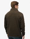 Pullover in pile Superdry con mezza zip verde oliva Model / Achterkant