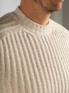 Pullover Suitable in lana bollita écru Model / Detail