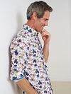 R2 Flowers Camicia Misto Lino Multicolour Model / Voorkant