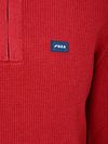 NZA Half Zip Slub Knit Melange Red