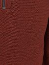 CASAMODA Half-zip Jumper Structure Brick marl