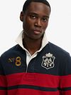 Superdry Rugby Polo Vintage Streep Navy/Red Model / Detail