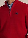 NZA Half Zip Slub Knit Melange Rød Model / Detail