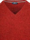 Maglione Steppin' Out con scollo a V in lana d’agnello rosso Product / Detail