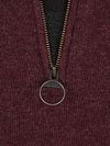 Barbour Holden Half Zip Pullover Wolle Bordeaux