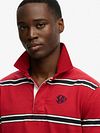 Superdry Rugby Polo Vintage Rouge Rayé Model / Detail