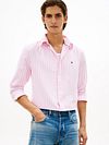 Tommy Hilfiger Poplin Overhemd Streep Roze Model / Voorkant