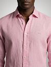 McGregor Overhemd Cotton Linen Roze Model / Detail