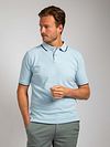 Suitable Respect Polo Shirt Tip Ferry Light Blue Model / Voorkant with Stefan