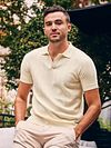 Suitable Knitted Polo Riva Harring Ecru Model / Sfeerbeeld