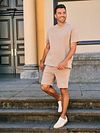 Suitable Rink T-shirt Heavy Jersey Taupe Model / Sfeerbeeld