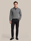Sweter Suitable Mou z zamkiem half zip w kolorze szarym Model / Voorkant