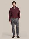 Sweter Suitable Mou z zamkiem half zip w kolorze bordowym Model / Voorkant