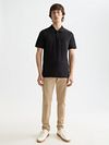 Scotch And Soda Core Piqué Poloshirt Schwarz Model / Voorkant