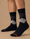 Suitable Strumpor Argyle Svart Model / Voorkant