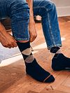 Suitable Strumpor Argyle Navy Model / Detail