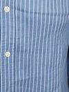 Scotch and Soda Camicia Lino Righe Blauw Product / Detail