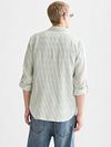 Scotch and Soda Camisa Lino Rayas White Model / Achterkant