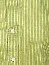 Scotch and Soda Camisa Lino Rayas Green Product / Detail