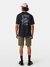 T-Shirt con gráfico Scotch & Soda en negro Model / Achterkant