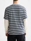 T-Shirt a rayas Scotch And Soda azul Model / Achterkant