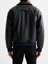 Scotch and Soda Faux Leather Bomberjack Black Model / Achterkant