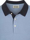 Scotch And Soda dzianinowe Polo o strukturalnym splocie, niebieskie Product / Detail