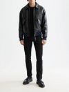 Scotch and Soda Faux Leather Bomberjack Black Model / Voorkant