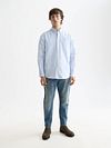 Scotch and Soda Hemd Streep Lichtblauw Model / Voorkant