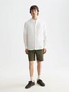 Scotch and Soda Hør Mao Skjorte Hvid Model / Voorkant