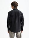 Scotch and Soda Core Oxford Overhemd Zwart Model / Achterkant