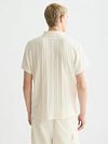 Scotch & Soda Stickad Piké Strukturerad Ecru Model / Achterkant