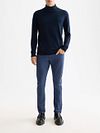 Scotch and Soda Pull Col Roulé Marine Model / Voorkant