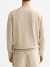 Scotch and Soda Sweater Logo Beige Model / Achterkant