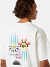 Scotch & Soda T-Shirt z grafiką w kolorze białym Model / Achterkant