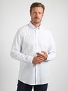 Suitable Shirt Cotton Slub Light Blue Model / Voorkant with Stefan