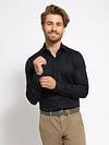 Suitable Twill Hemd Schwarz Model / Voorkant