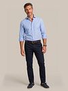 Steppin' Out Oxford Hemd Stripe Blau Model / Voorkant