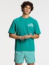 Shiwi Badeshorts Nate Coral Reverse Turquoise Model / Voorkant
