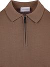 Suitable Knitted Half Zip Polo Dan Tabacco Product / Detail