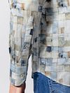 State of Art Camicia Casual Stampa Blue Model / Detail
