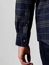 State of Art Camicia yarn dyed a quadri grigio su blu navy Model / Detail