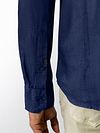 State Of Art Camisa Casual Lino Navy Model / Detail