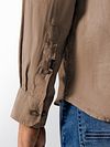 State Of Art Camisa Casual Lino Beige Model / Detail