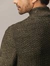 State Of Art Cardigan Structure Melange Marron