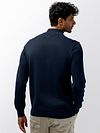 State Of Art Halbzip Pullover Structure Navy Model / Achterkant