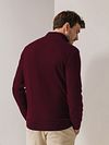 State Of Art Half Zip Pullover Wool Blend Burgundy Model / Achterkant